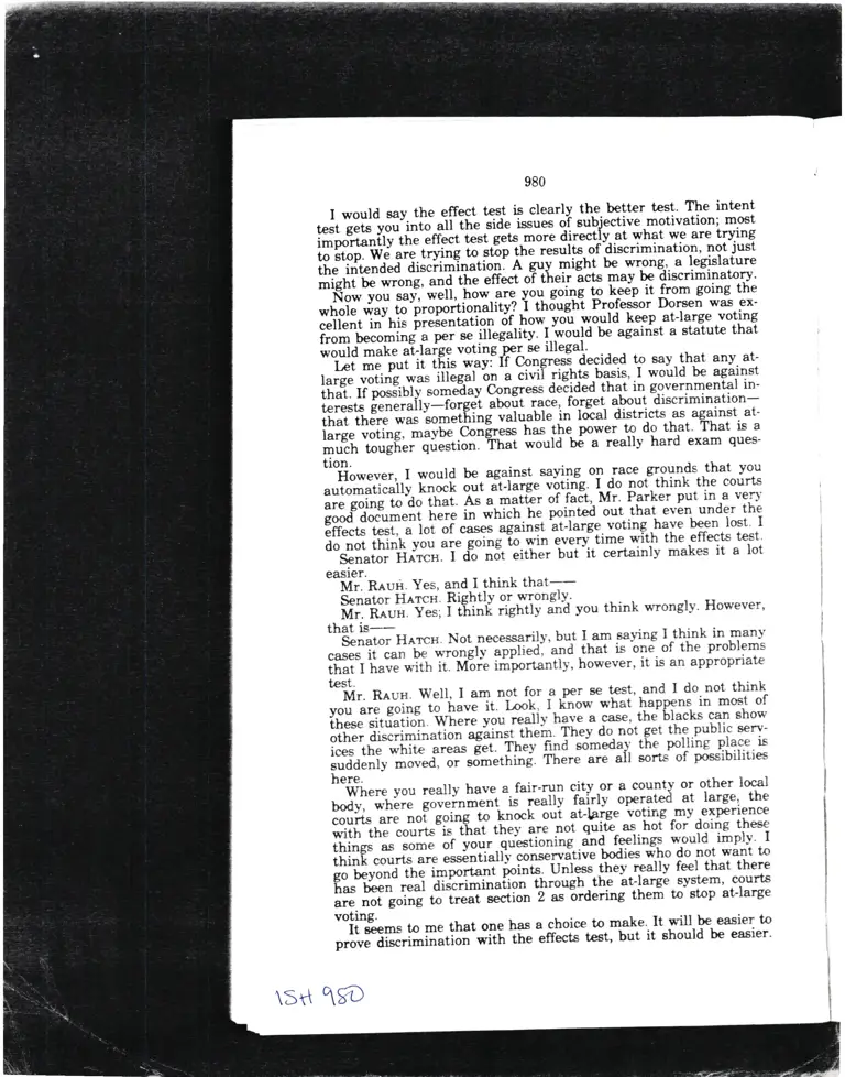 Legal Research on Joseph L. Rauh Testimony 2 preview