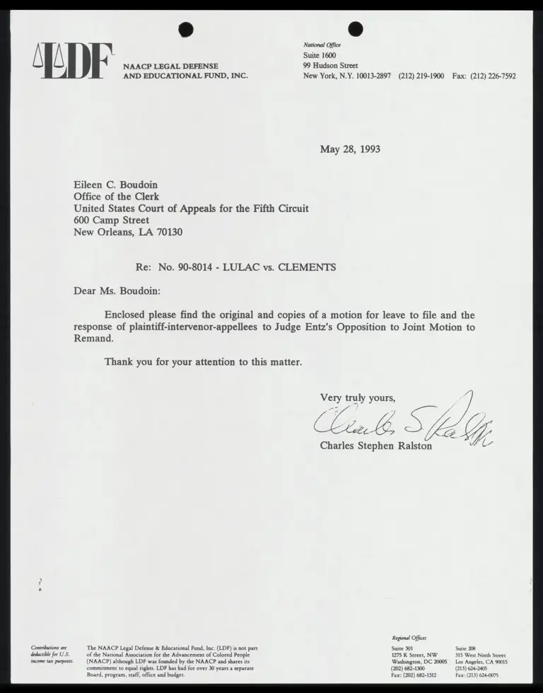 Response of Plaintiff-Intervenor-Appellees to Judge Entz's Opposition to Joint Motion to Remand; Motion for Leave to File preview