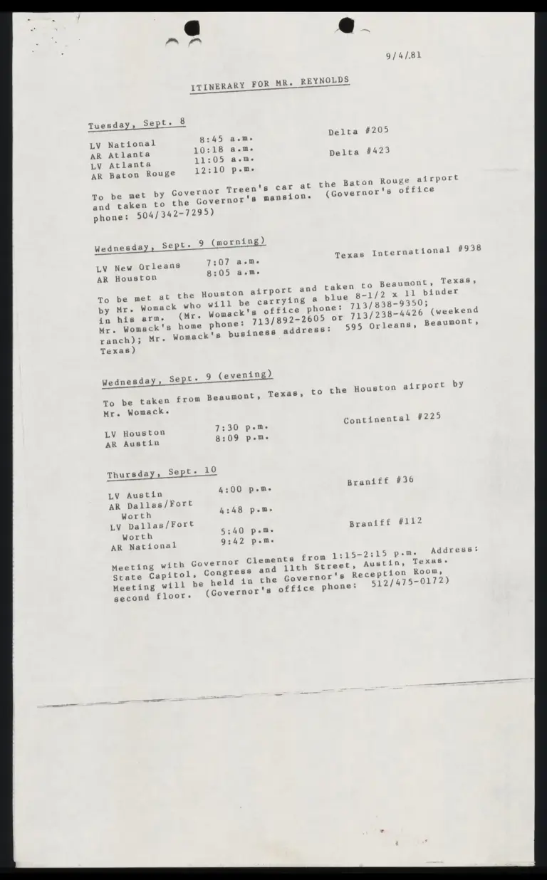 Reynolds Itinerary and Travel Receipts (Redacted) preview