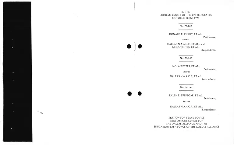 Curry v. Dallas NAACP Motion for Leave to File Brief Amicus Curiae preview