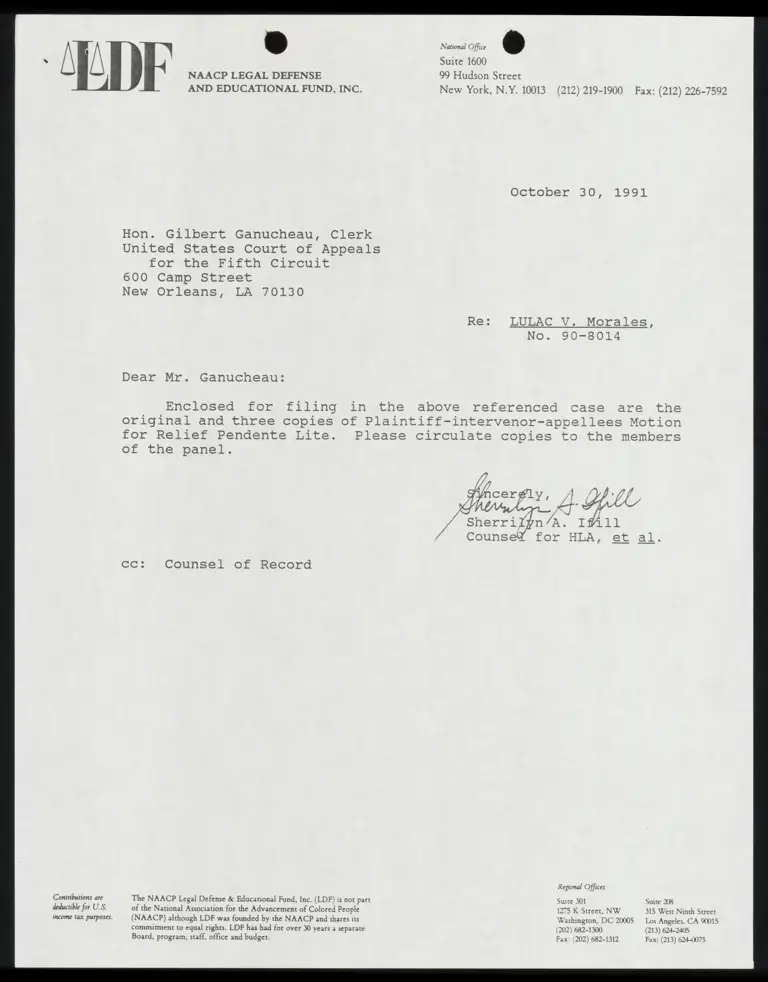 Motion for Relief in Pendente Lite; Proposed Order Granting HLA Motion preview