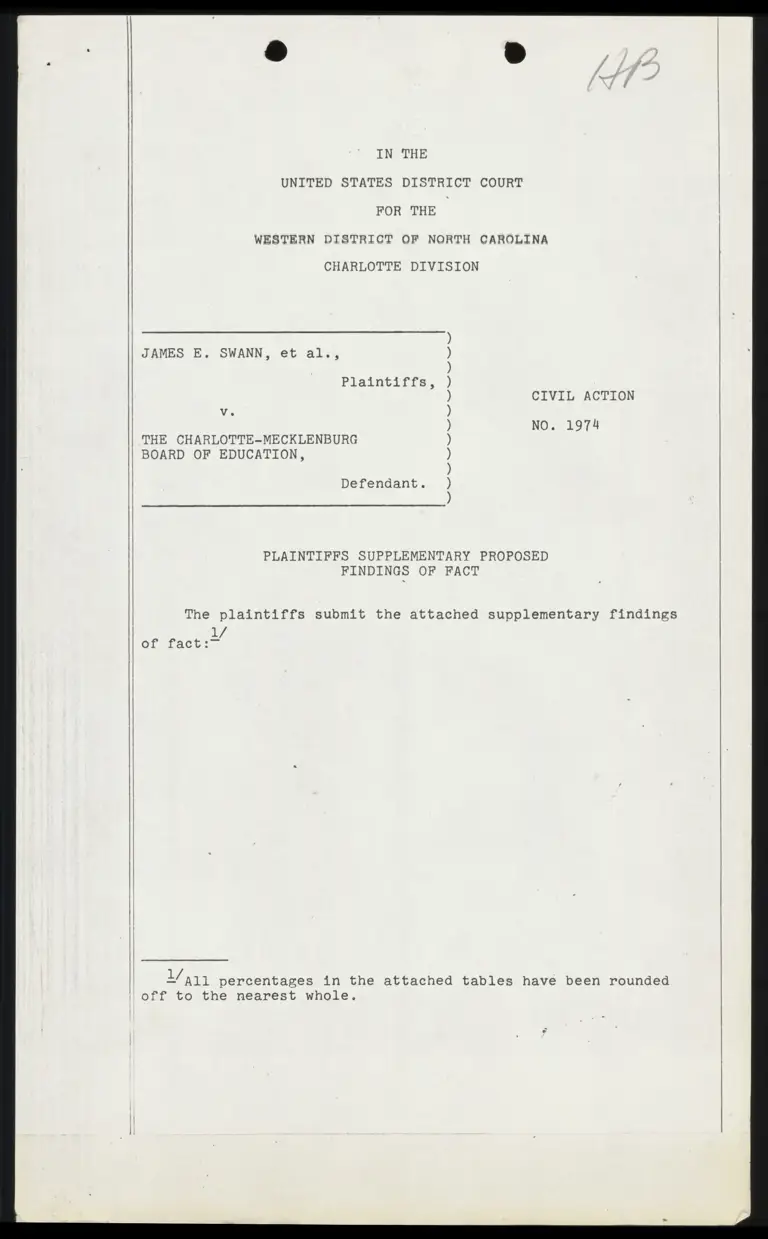 Plaintiffs Supplementary Proposed Findings of Fact preview