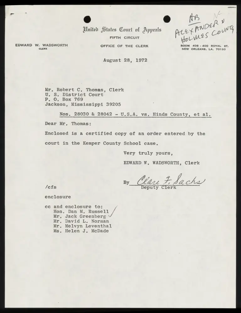 Order for Kemper County School Case preview