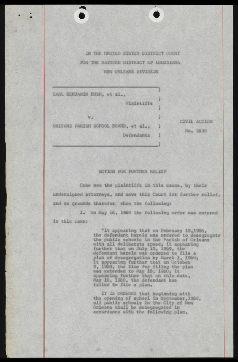 Motion for Further Relief preview