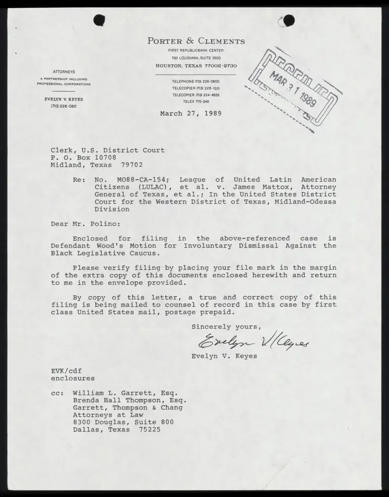 Defendant Wood's Motion for Involuntary Dismissal Against the Black Legislative Caucus preview