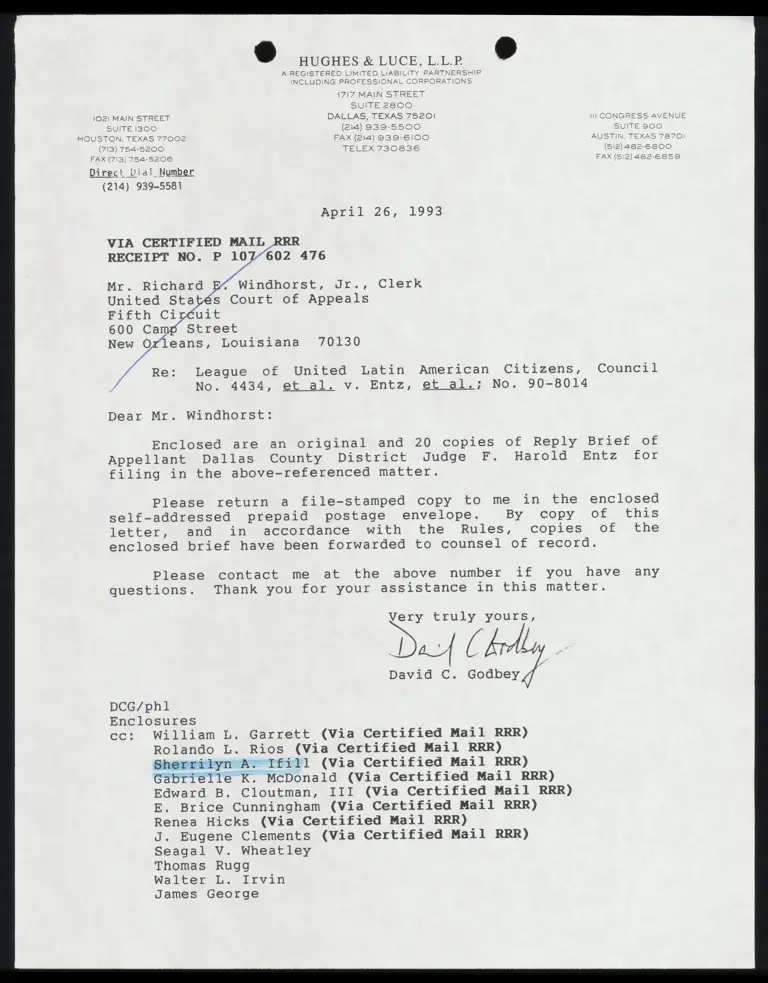 Reply Brief of Appellant Dallas County District Judge Entz preview