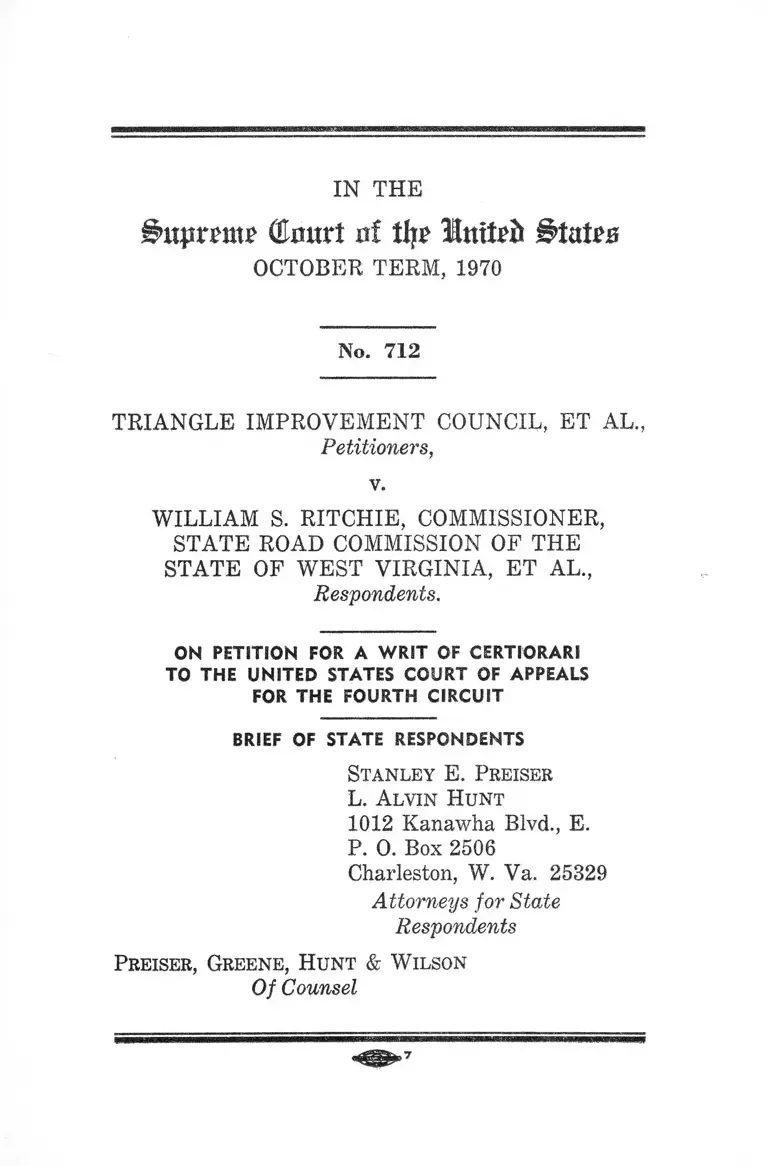 Triangle Improvement Council v. Ritchie Brief of S preview