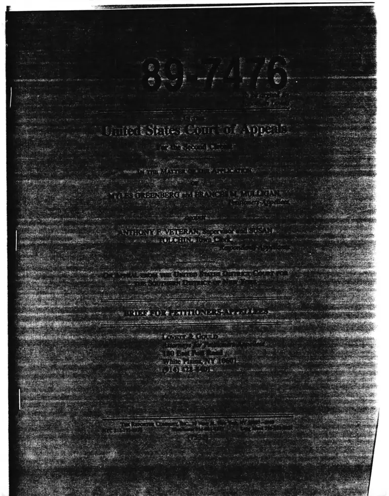 Greenberg v. Veteran Brief of Petitioners-Appellees preview