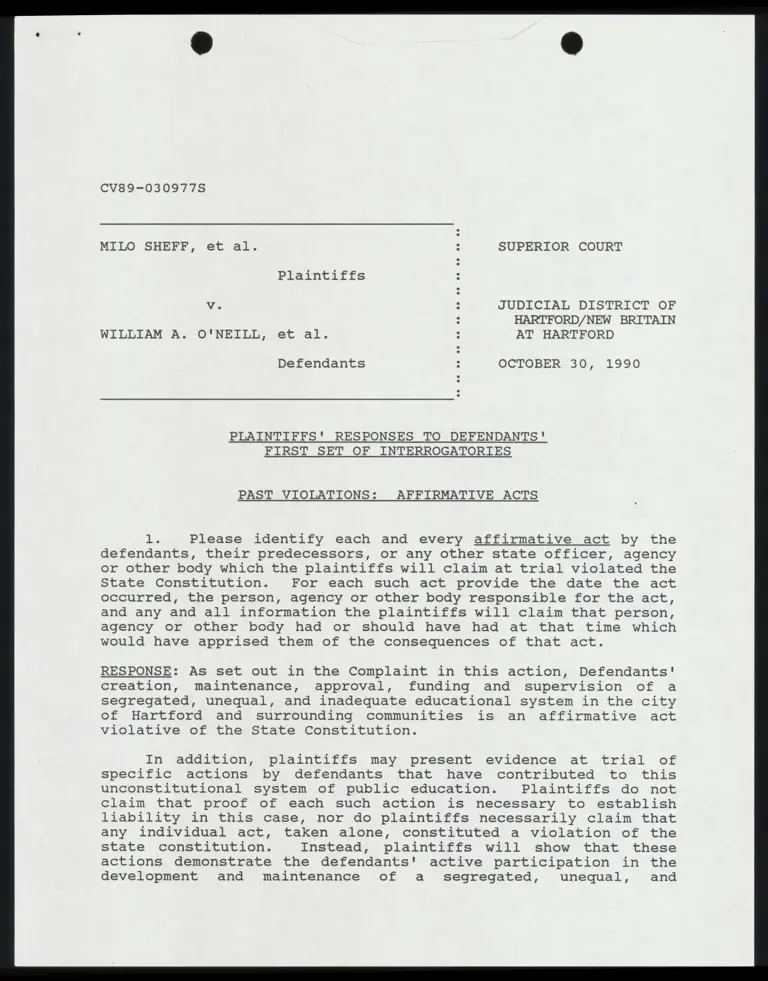 Plaintiffs' Responses to Defendants' First Set of Interrogatories preview