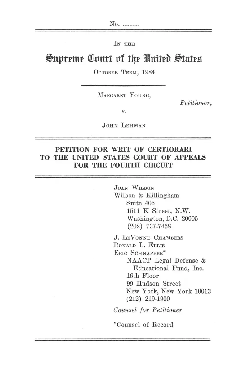 Young v. Lehman Petition for Writ of Certiorari preview