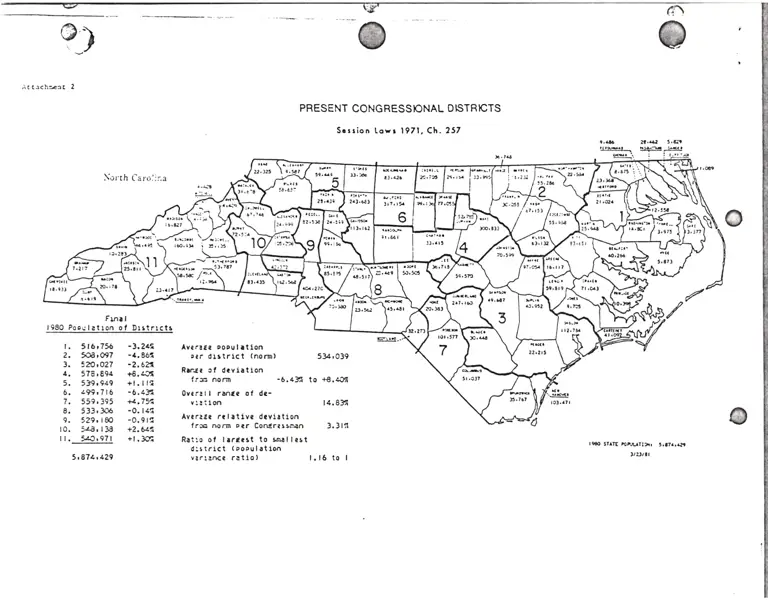 North Carolina Congressional District Maps (1960, 1971) preview
