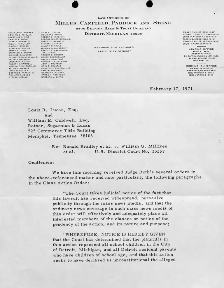 Correspondence from Bushnell to Lucas and Caldwell preview