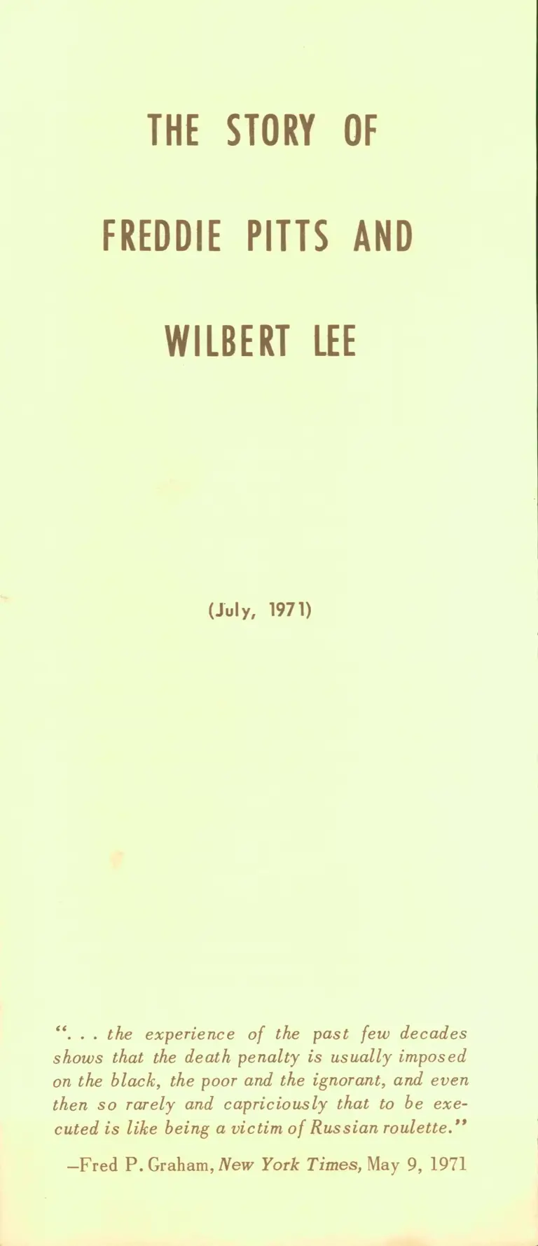 Pitts and Lee Case, 1971, 1975, undated - 9 of 9 preview