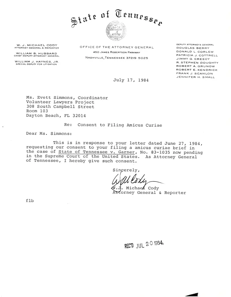 Correspondence from Cody to Simmons; from Winter to Hoffman; Certificate for Filing and Service preview