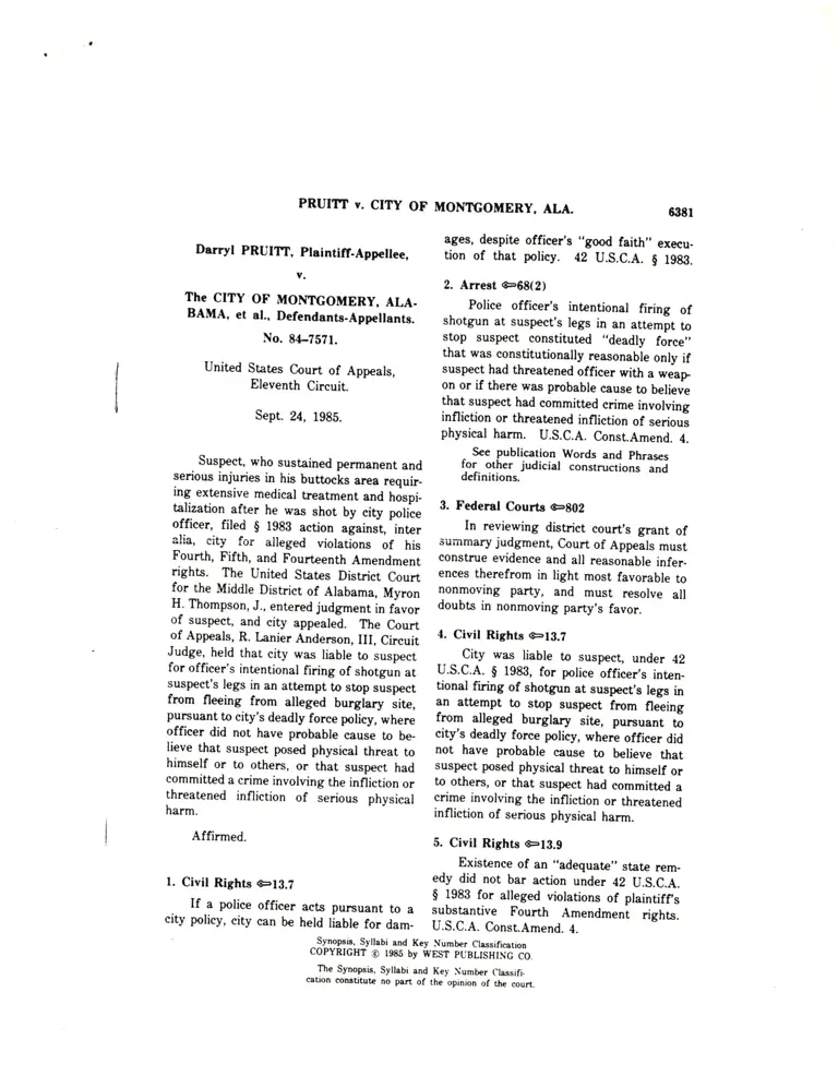 Pruitt v. Montgomery Court Opinion preview