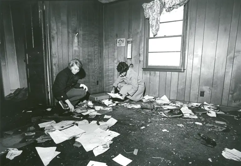 Chambers, Julius; and Others, after firebomb in Chambers's office, February 1971 - 6 of 16 preview