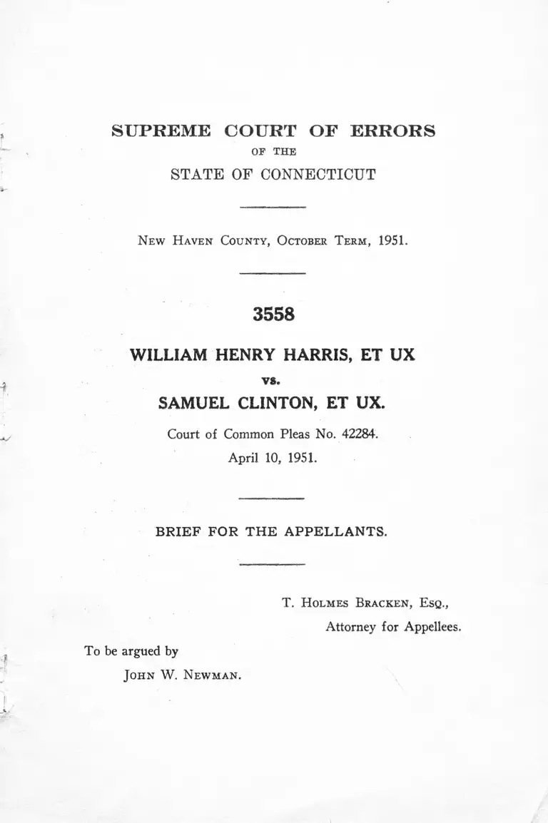 Harris v. Clinton Brief for the Appellants preview