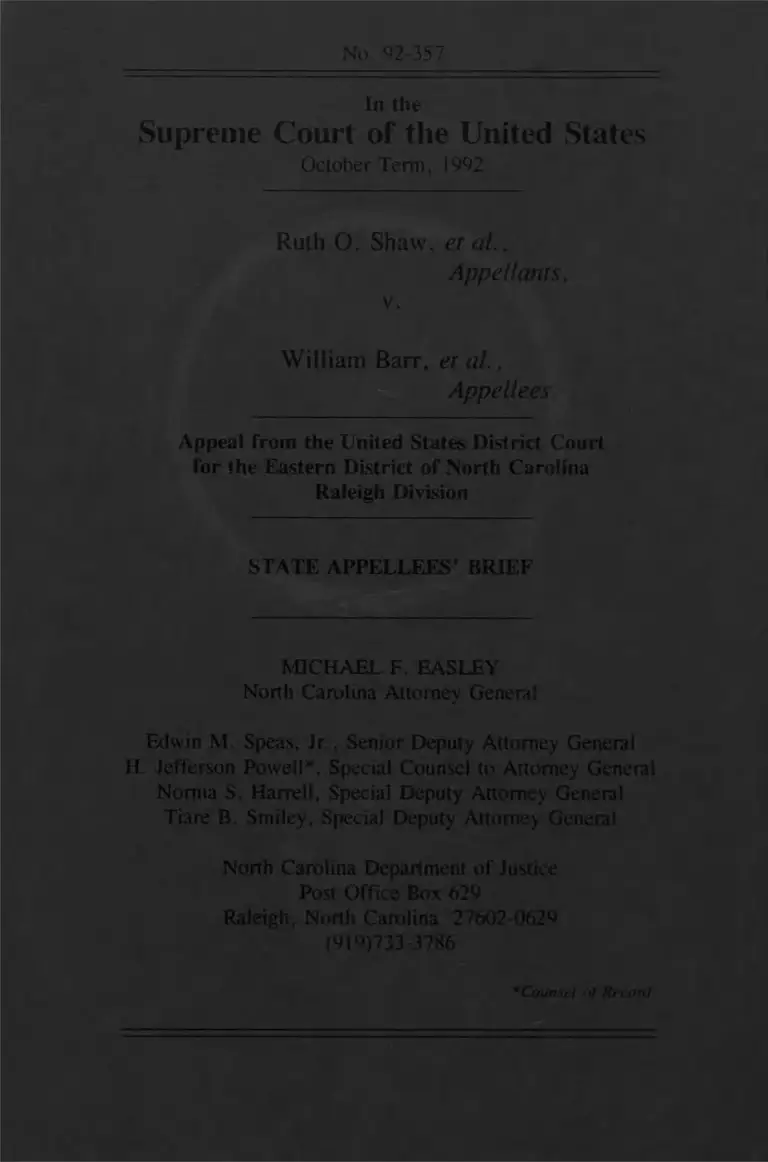 Shaw v Barr State Appellees Brief preview