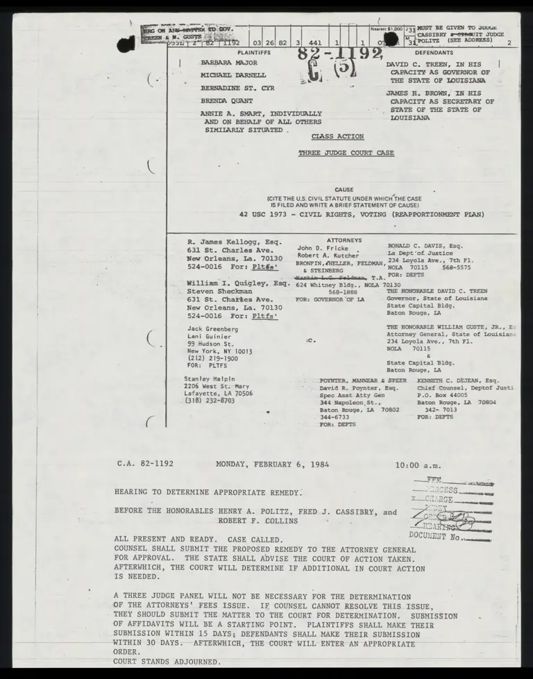 Order from Hearing to Determine Appropriate Remedy preview