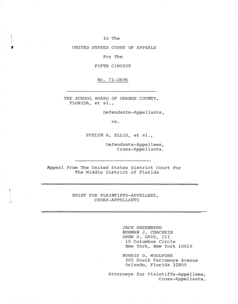 Orange County, FL School Board v. Ellis Brief for Plaintiffs-Appellees, Cross-Appellants preview