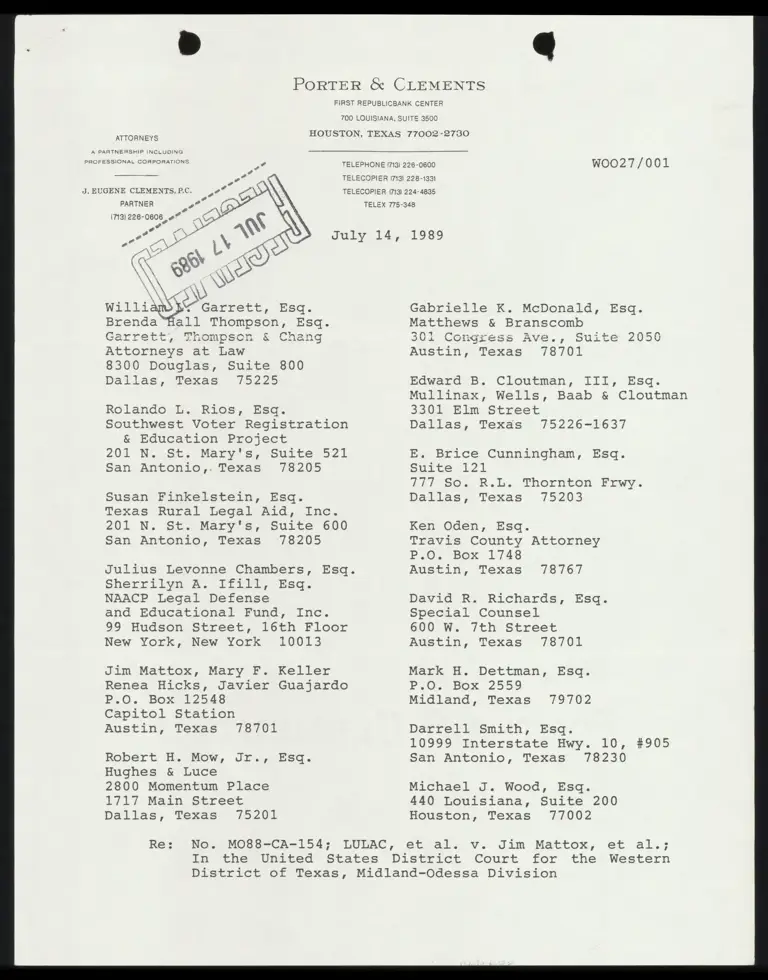 Correspondence from Clements to Counsel Re: Rescheduling Bonner and Hardy Depositions preview