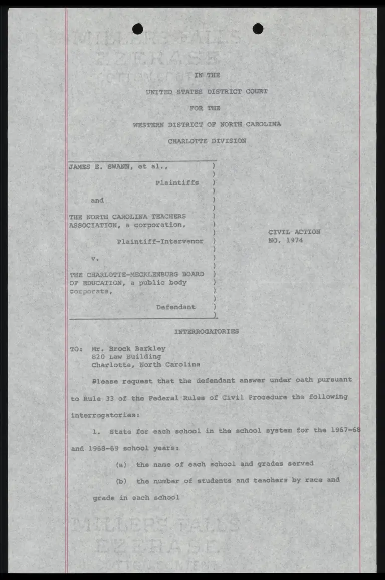 Interrogatories; Motion for Further Relief preview