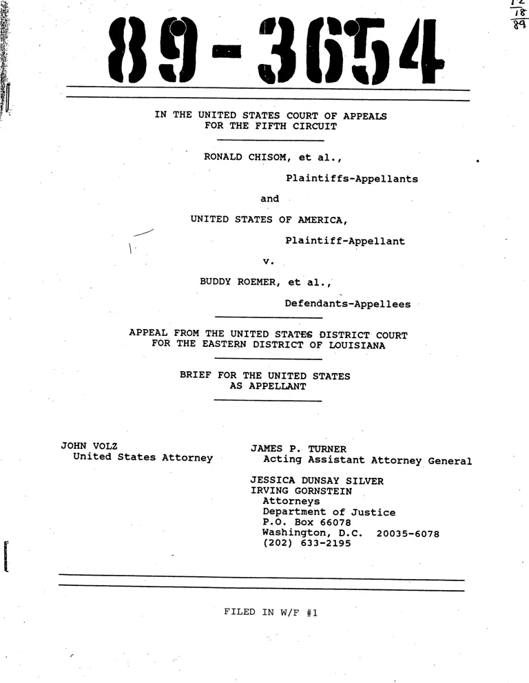 Brief for the United States as Appellant preview