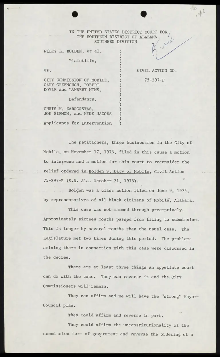Opinion and Order from Judge Pittman Denying Petitioners' Motion for Reconsideration and Motion to Intervene preview