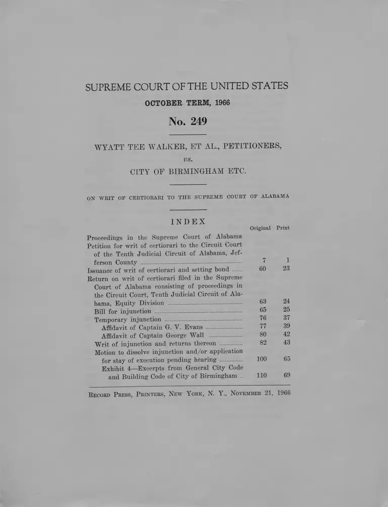 Walker v. City of Birmingham Case Index preview
