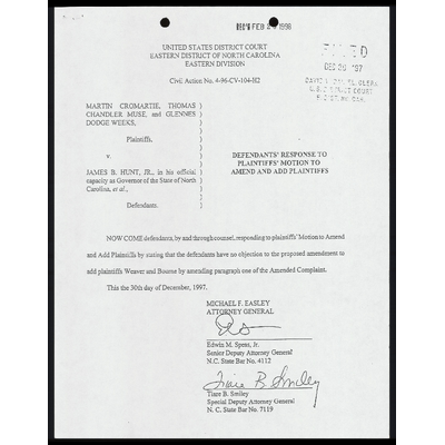 Defendants’ Response to Plaintiffs’ Motion to Amend and Add Plaintiffs preview