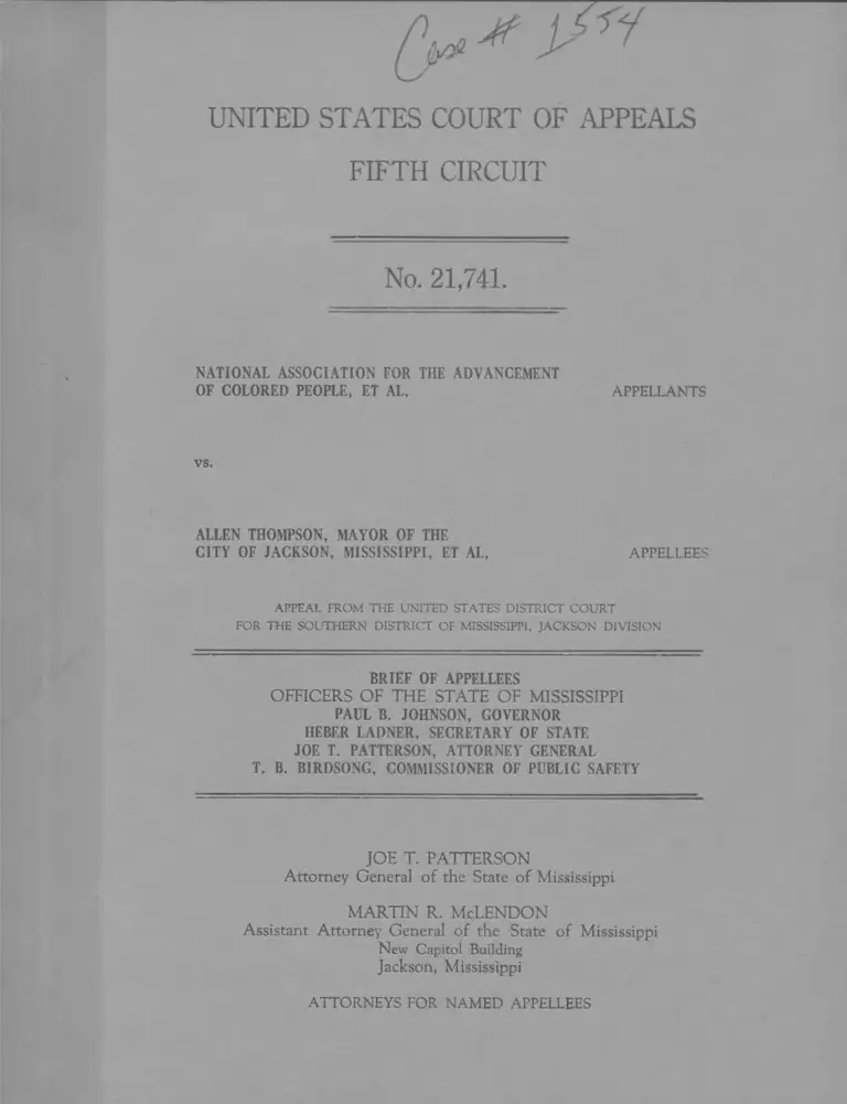 NAACP v. Thompson Brief of Appellees preview