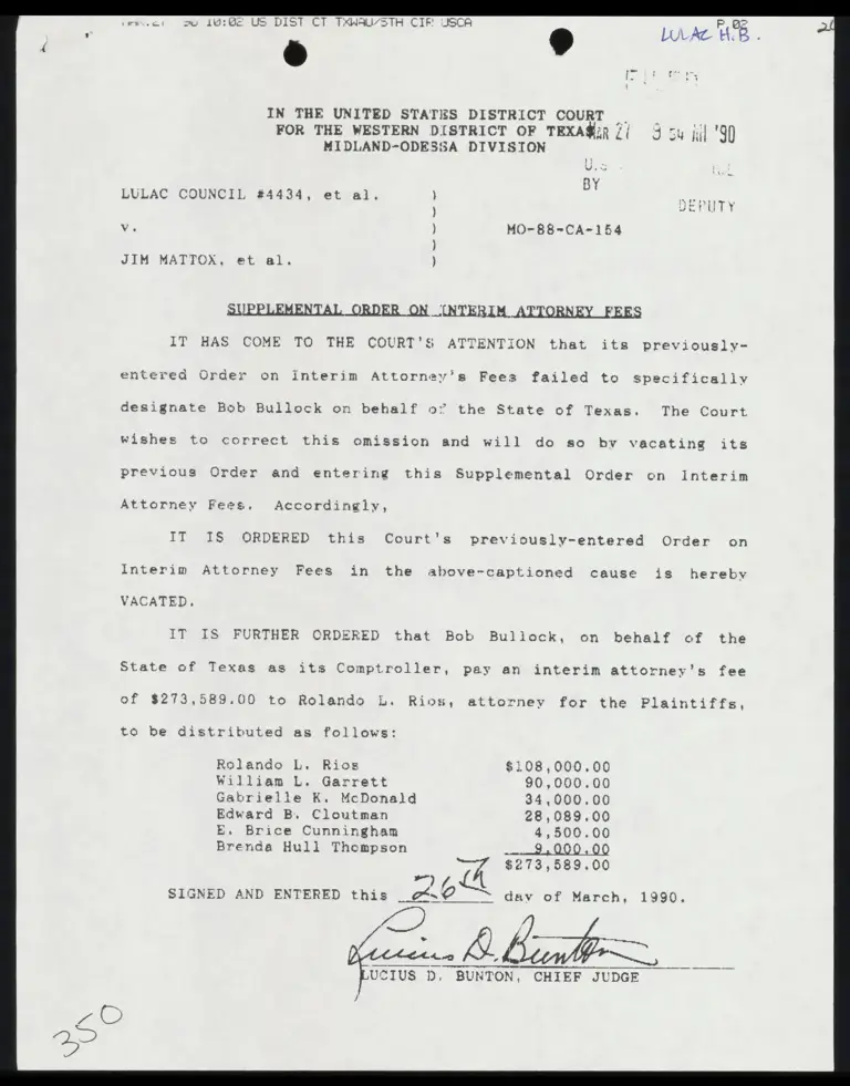 Supplemental Order on Interim Attorney Fees preview