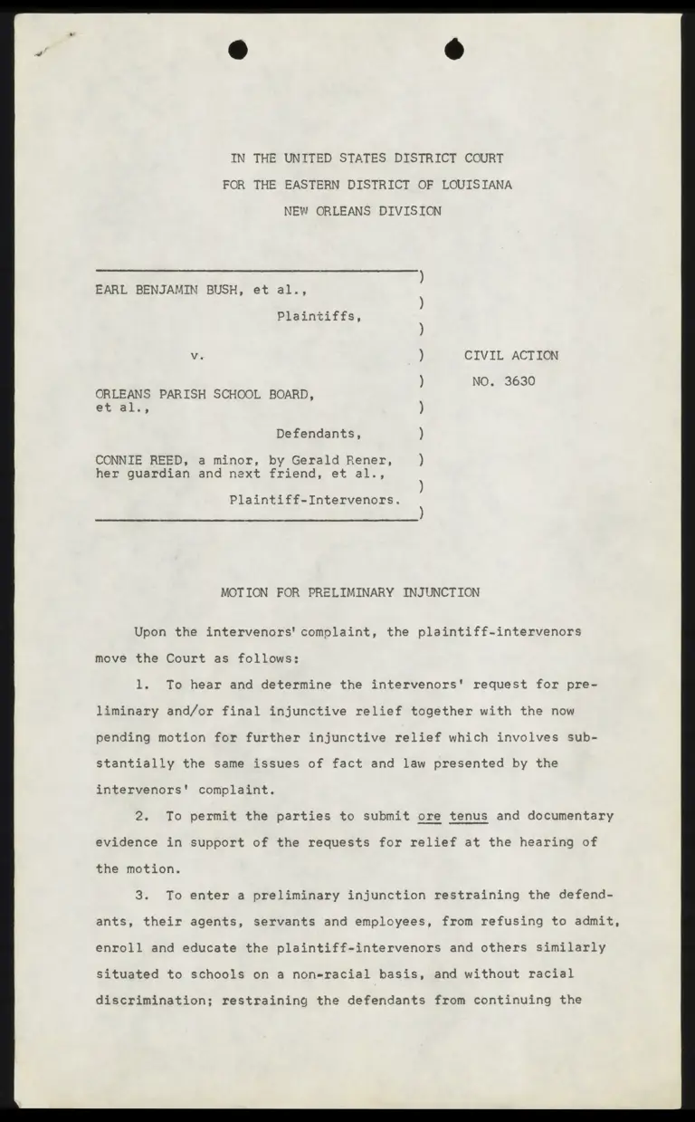 Motion for Preliminary Injunction preview