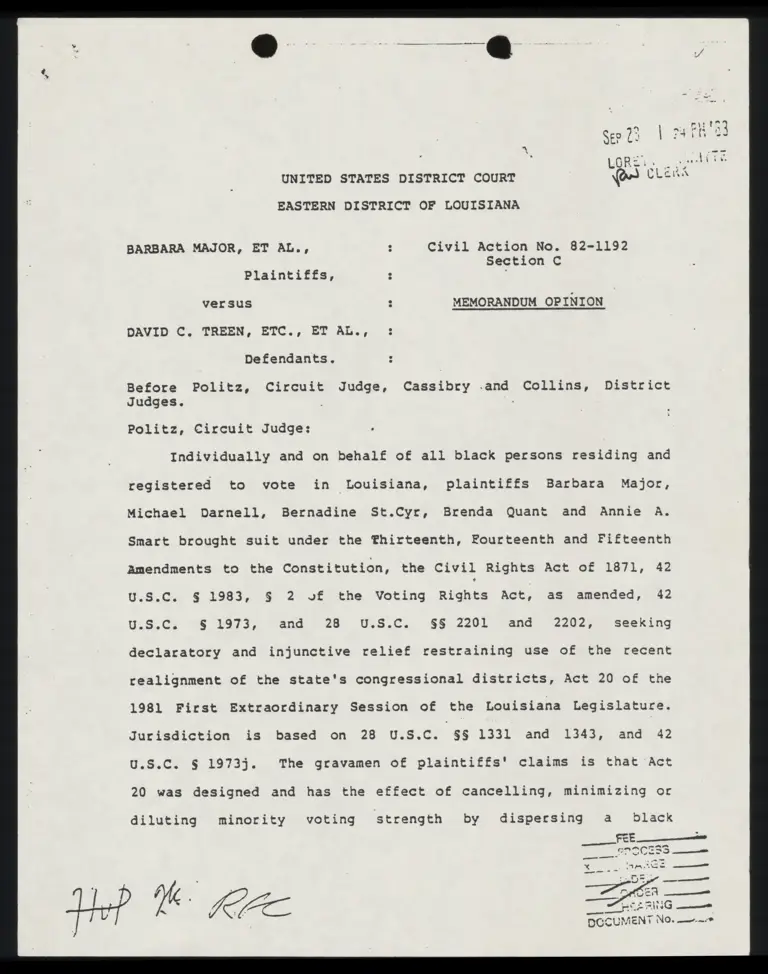 Memorandum Opinion preview