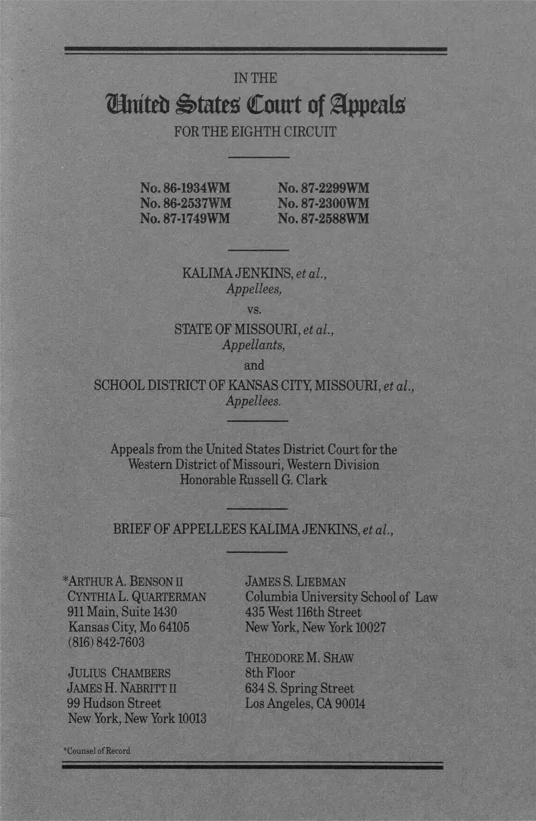 Jenkins v. Missouri Brief of Appellees Kalima Jenkins preview
