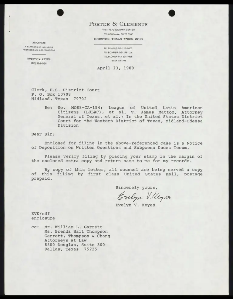 Notice of Deposition on Written Questions and Subpoena Duces Tecum to Prof. Murray preview