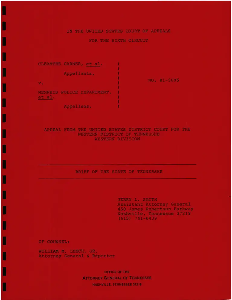 Brief of the State of Tennessee preview