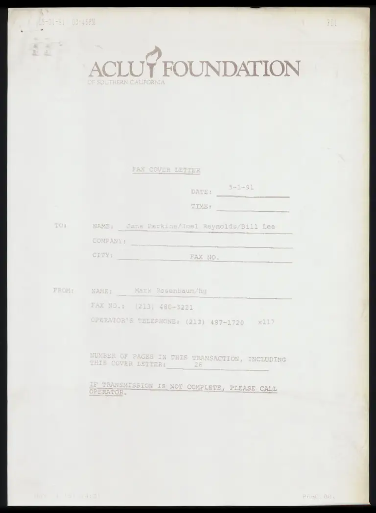 Correspondence from Rosenbaum to Counsel with Attorney Notes preview