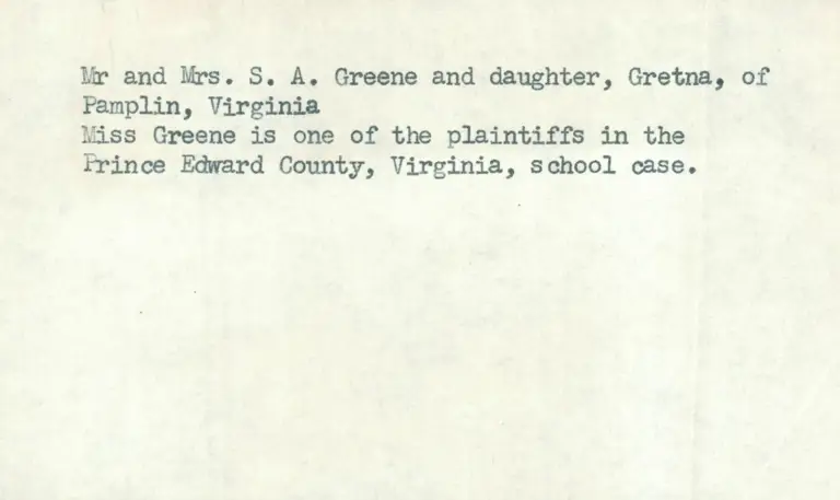 Prince Edward County, Virginia Plaintiffs, undated - 8 of 12 (supplement) preview