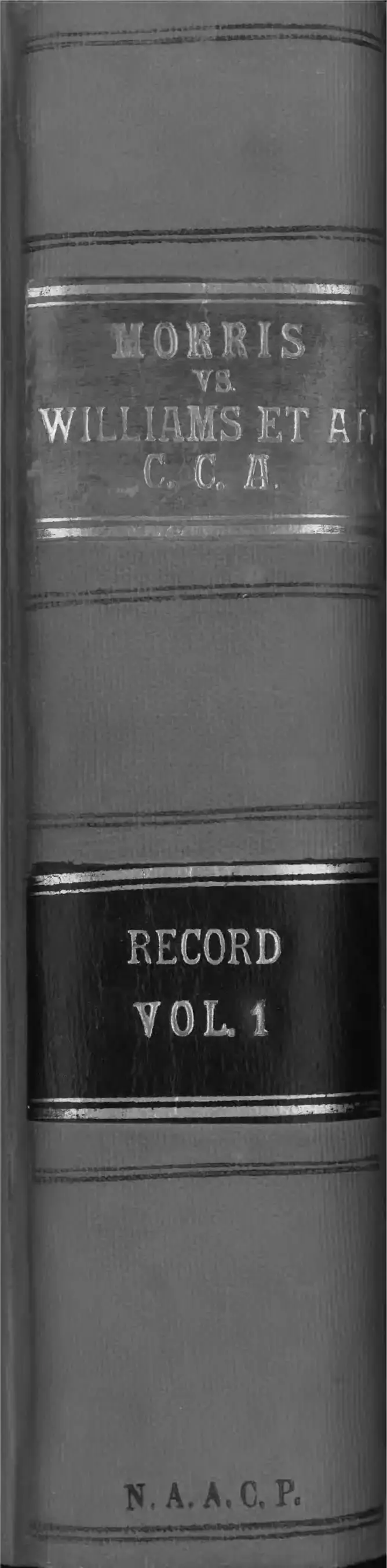 Morris v. Williams Record Vol. I preview