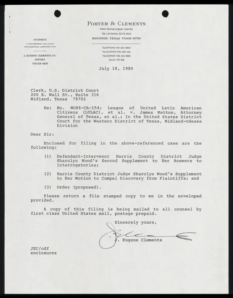 Defendant-Intervenor Wood's Second Supplement to Answers to Interrogatories; Supplement to Motion to Compel Discovery from Plaintiffs preview