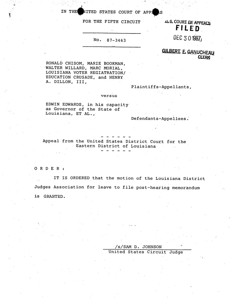 Order Granting Leave to File Post-Hearing Memorandum preview