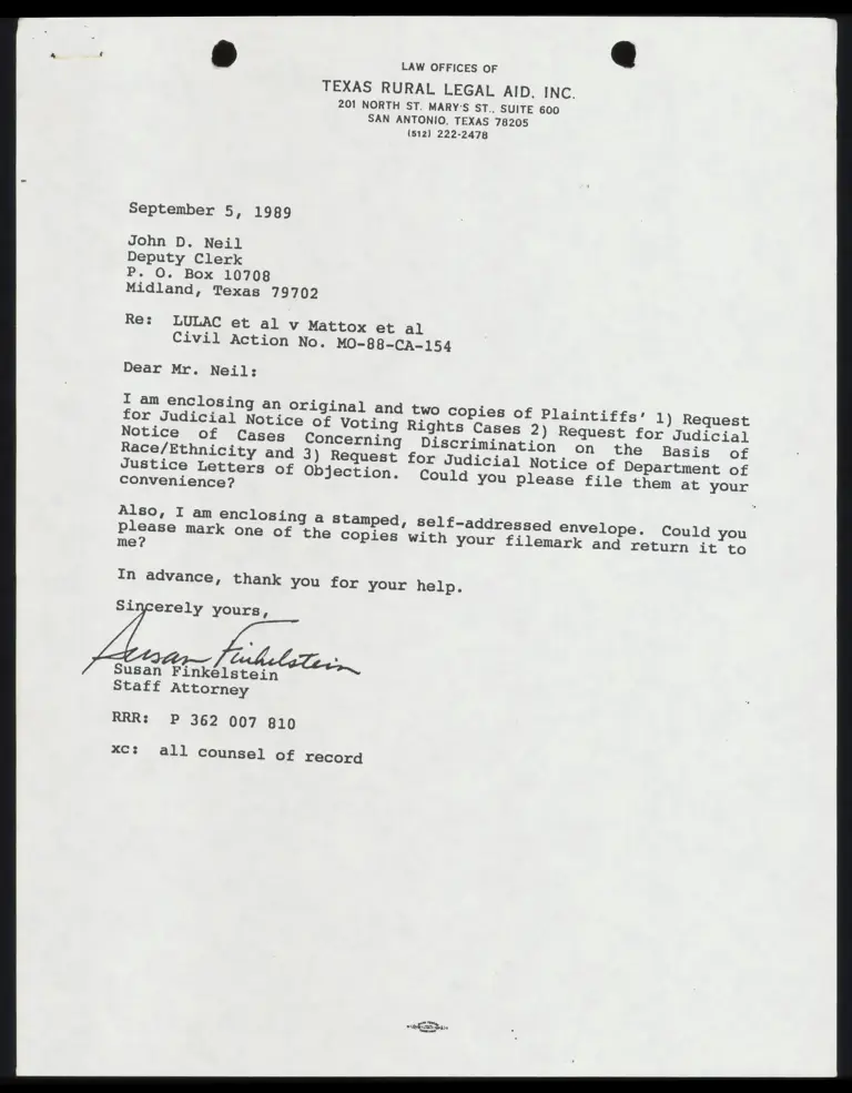 Request for Judicial Notice of Voting Rights Cases; for Cases Concerning Discrimination on the Basis of Race/Ethnicity; for DoJ Letters of Objection preview
