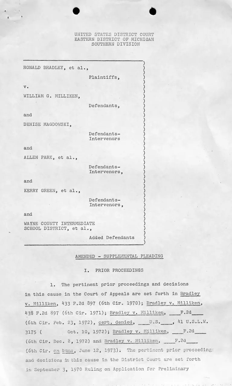 Amended - Supplemental Pleading preview