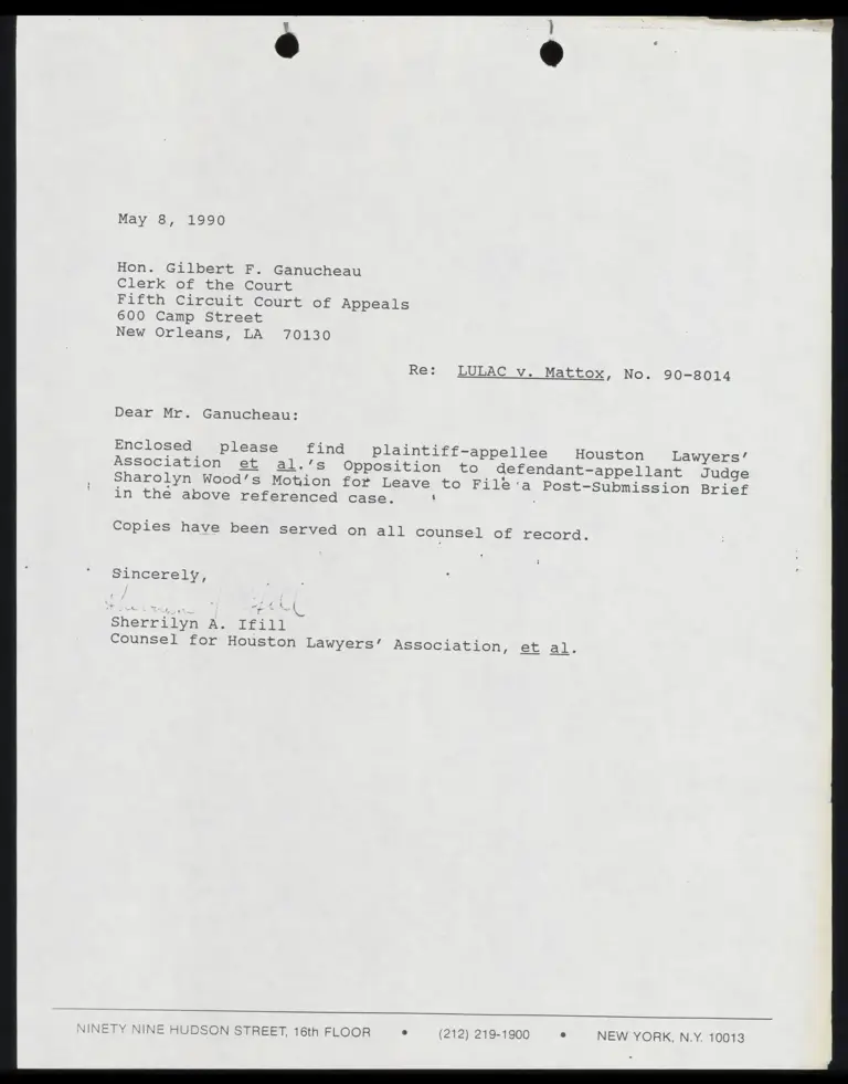 HLA Memorandum in Opposition to Judge Wood's Motion for Leave to File a Post-Submission Brief preview