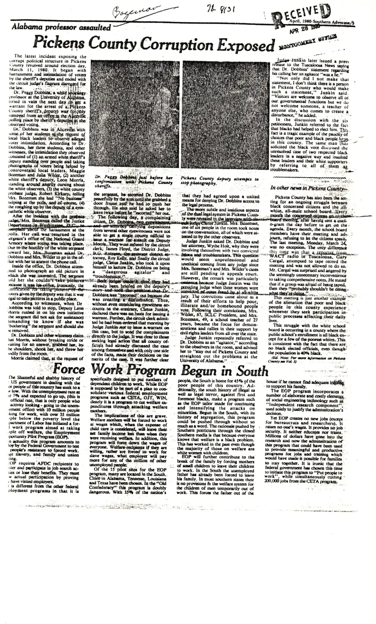 Pickens County Corruption Exposed News Clipping preview