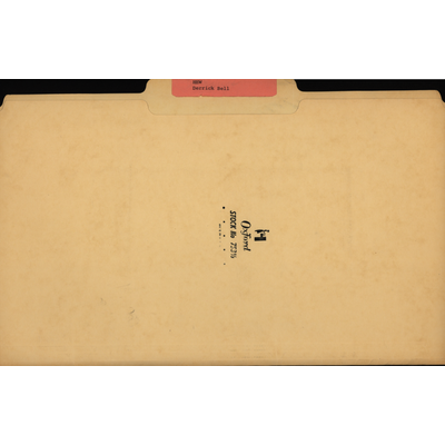 Derrick Bell Dept. of Health Education and Welfare (Folder) preview