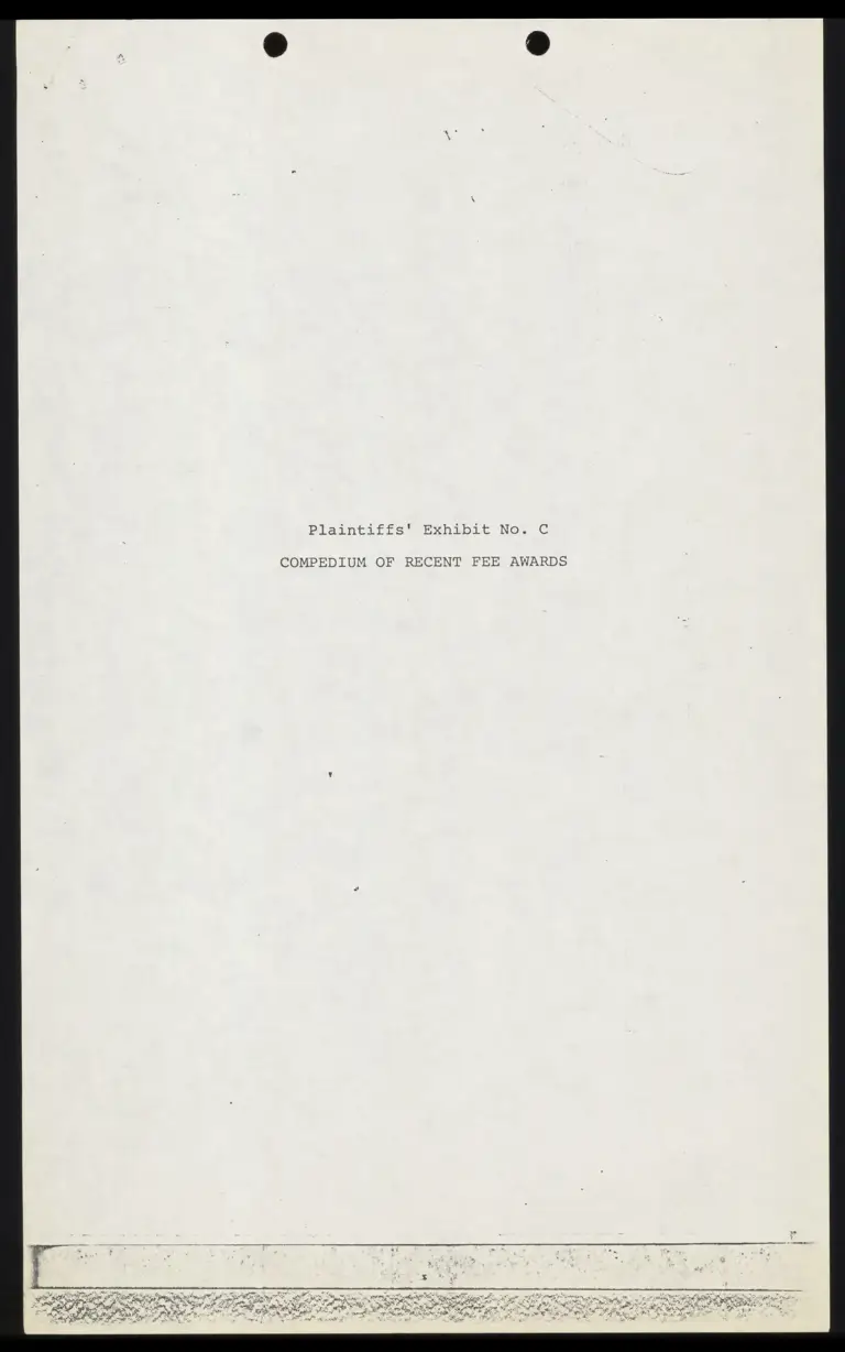 Exhibit No. C - Compedium of Recent Fee Awards preview