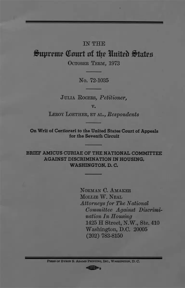 Rogers v Loether Brief Amicus Curiae preview