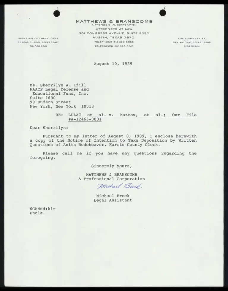 Notice of Intention to Take Deposition by Written Questions; Cross-Interrogatories to Rodeheaver preview